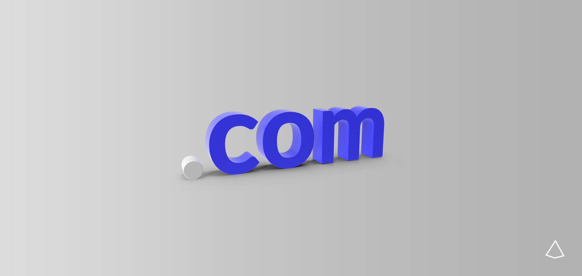 Siti web costi: rappresentazione dell’estensione “.com” dei nomi a dominio.