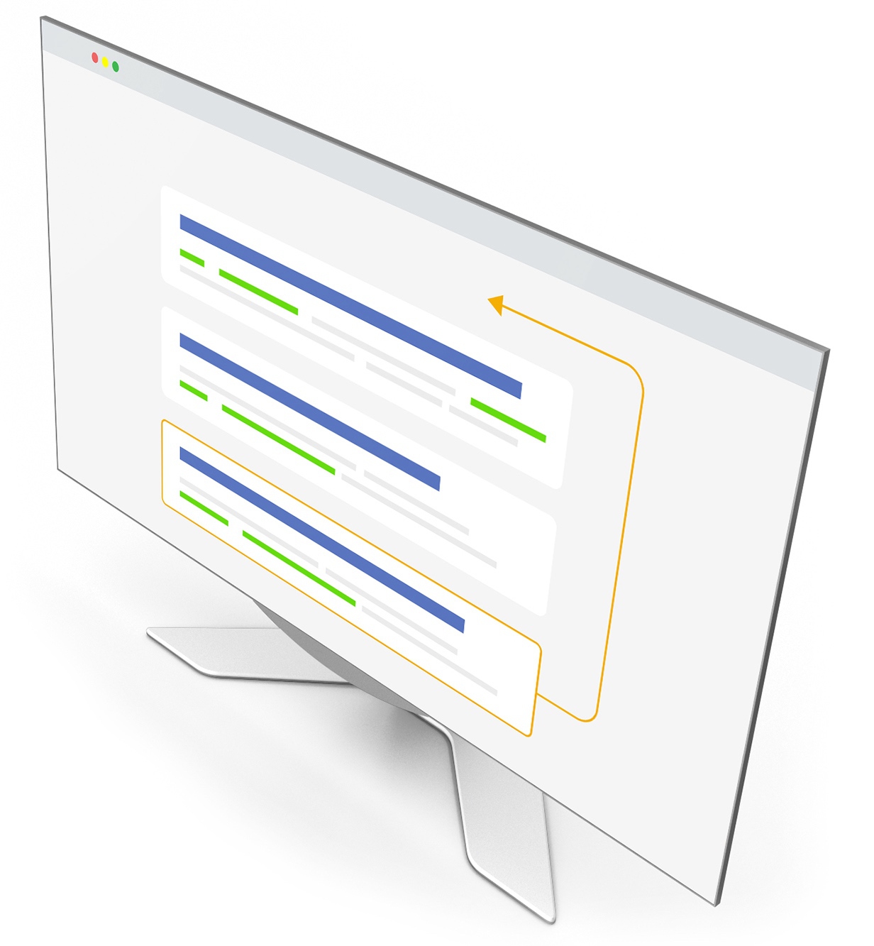 Mockup di snippet che migliora il suo posizionamento in SERP grazie all'agenzia SEO.