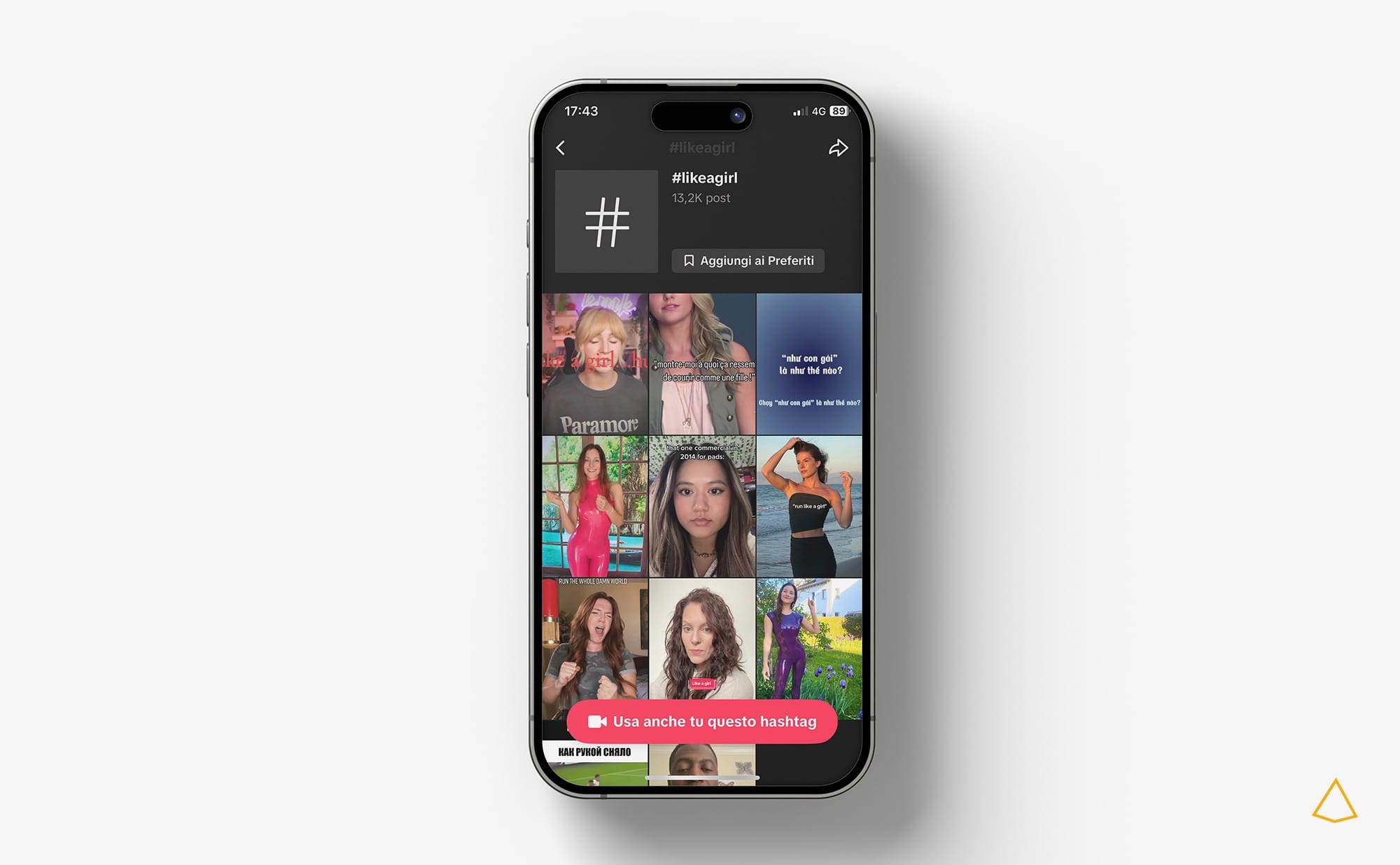 Branded hashtag di Always su TikTok.