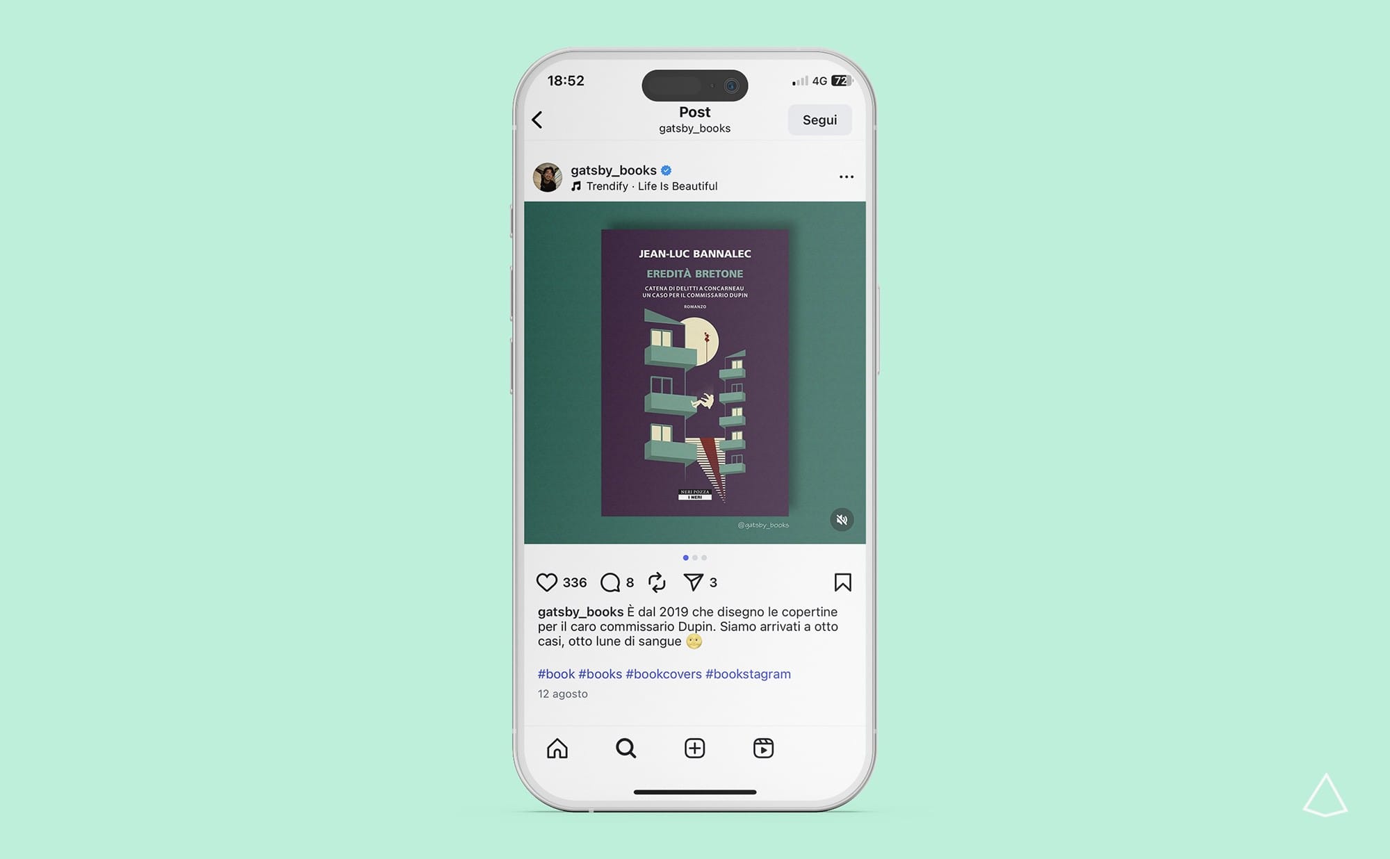 Hashtag usati da un influencer su Instagram.