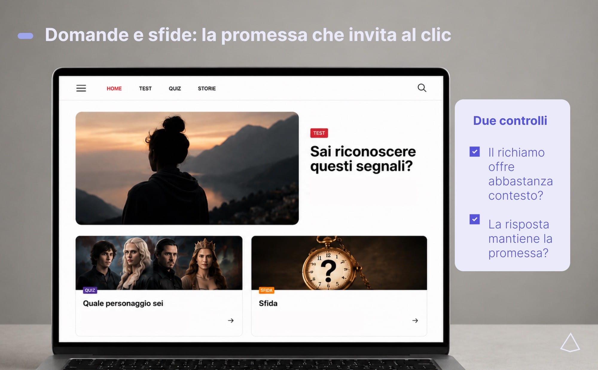 Davanti a una sfida servono contesto sufficiente e una promessa mantenuta.