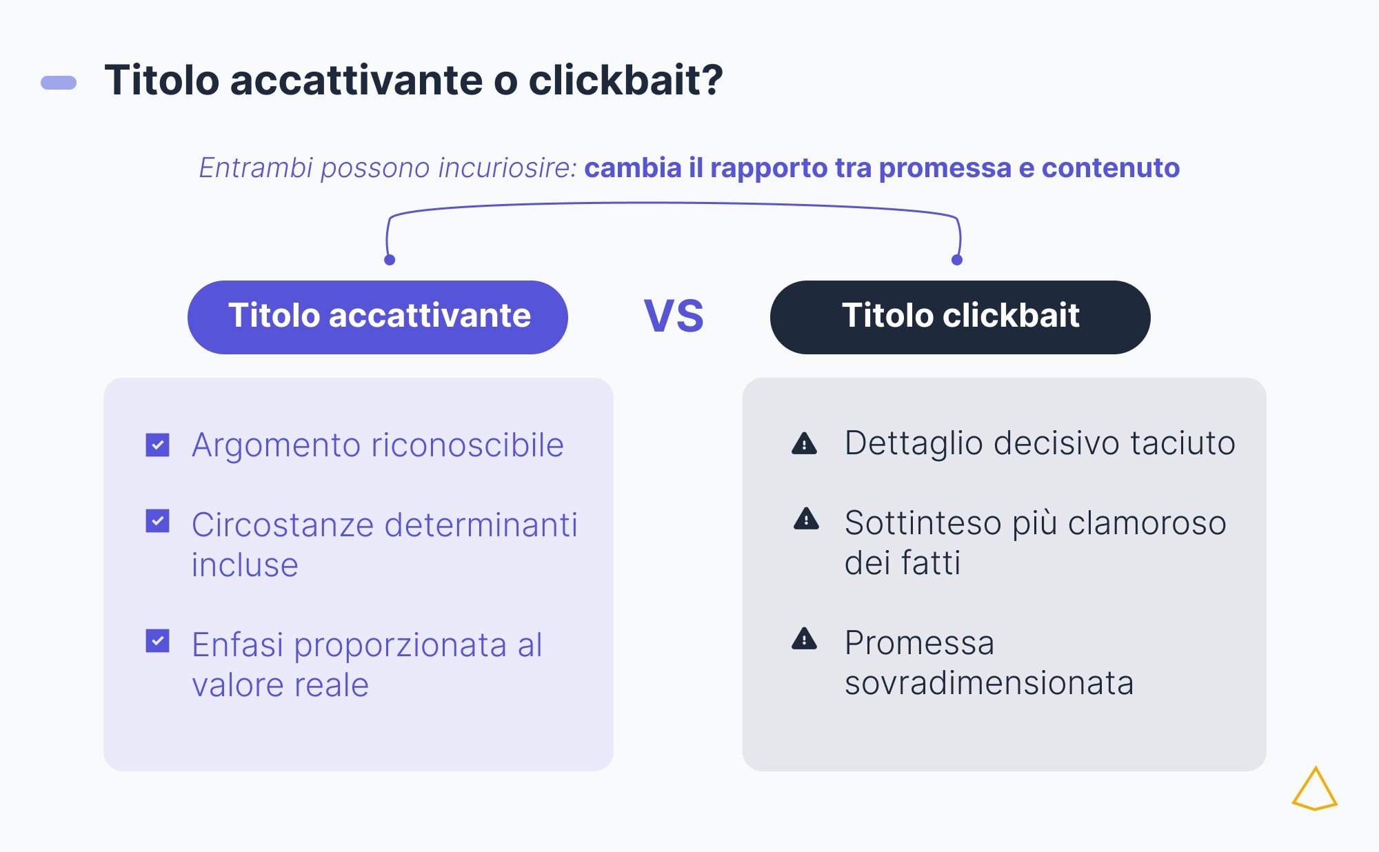 L'uno dichiara l'argomento, l'altro tace il dettaglio decisivo.