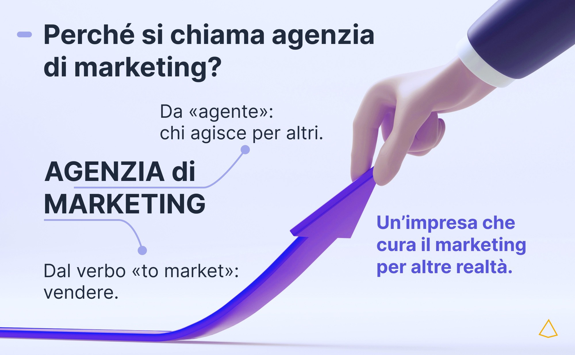 Agenzia di marketing, parola per parola Origine di agenzia e marketing: da agente e dal verbo inglese to market.